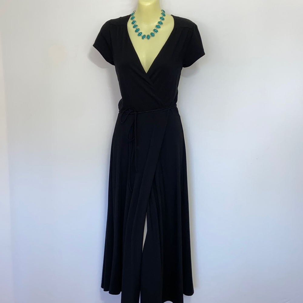 Reformation Black Wrap Maxi Dress Excellent Condition Sz Medium